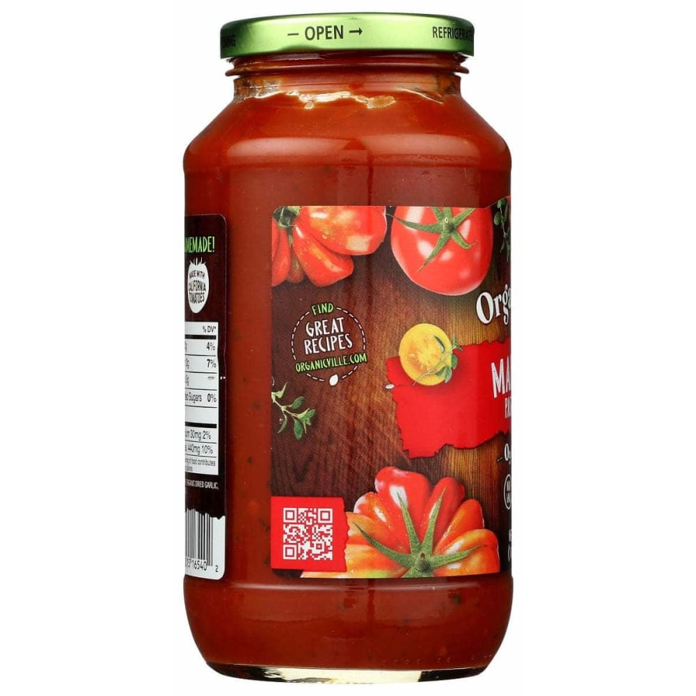 ORGANICVILLE Grocery > Pantry > Pasta and Sauces ORGANICVILLE: Sauce Pasta Marinara, 24 oz