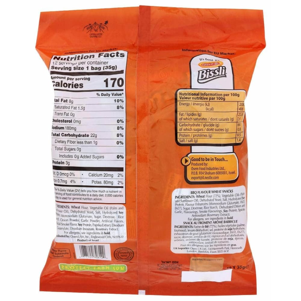 OSEM Grocery > Snacks > Chips > Snacks Other OSEM: Bissli Bbq Mltipk, 14.8 oz