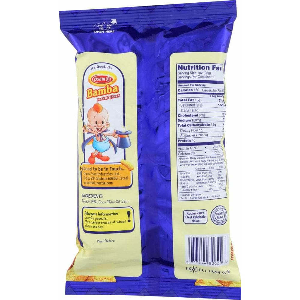 Osem Osem Snack Peanut Bamba, 1 oz