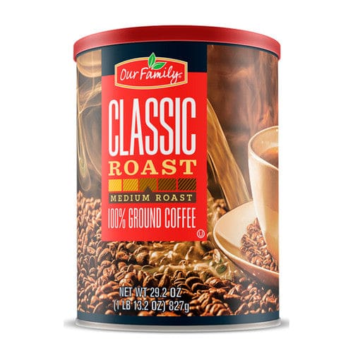 Our Family Classic Roast Ground Coffee 29.2oz (Case of 6) - Free Shipping Items/Coffee - Our Family