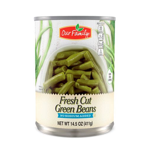 Our Family Cut Green Beans No Sodium Added 15.25oz (Case of 12) - Misc/Our Family - Our Family