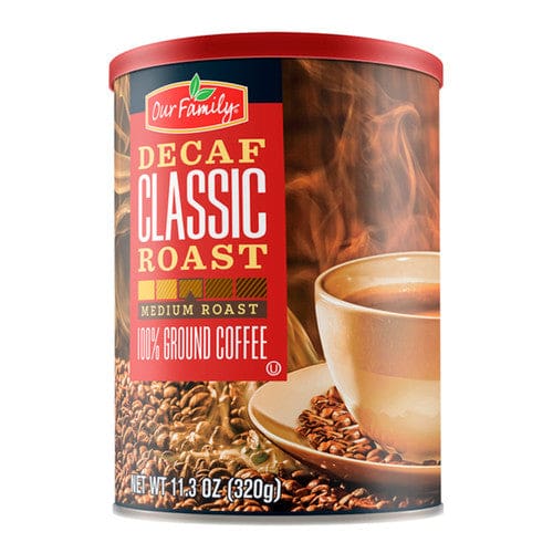 Our Family Decaf Classic Roast Ground Coffee 11.3oz (Case of 6) - Free Shipping Items/Coffee - Our Family