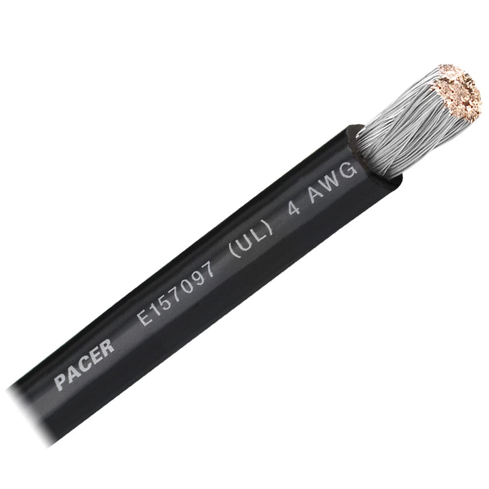 Pacer Black 4 AWG Battery Cable - Sold By The Foot (Pack of 6) - Electrical | Wire - Pacer Group