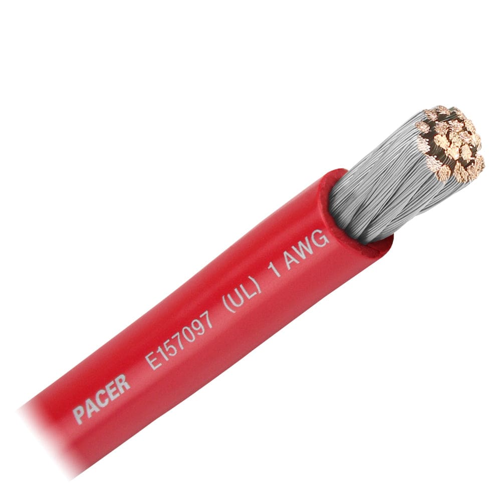 Pacer Red 1 AWG Battery Cable - Sold By The Foot (Pack of 4) - Electrical | Wire - Pacer Group