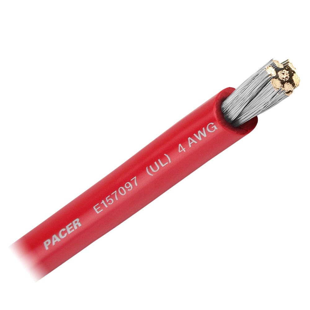 Pacer Red 4 AWG Battery Cable - Sold By The Foot (Pack of 6) - Electrical | Wire - Pacer Group