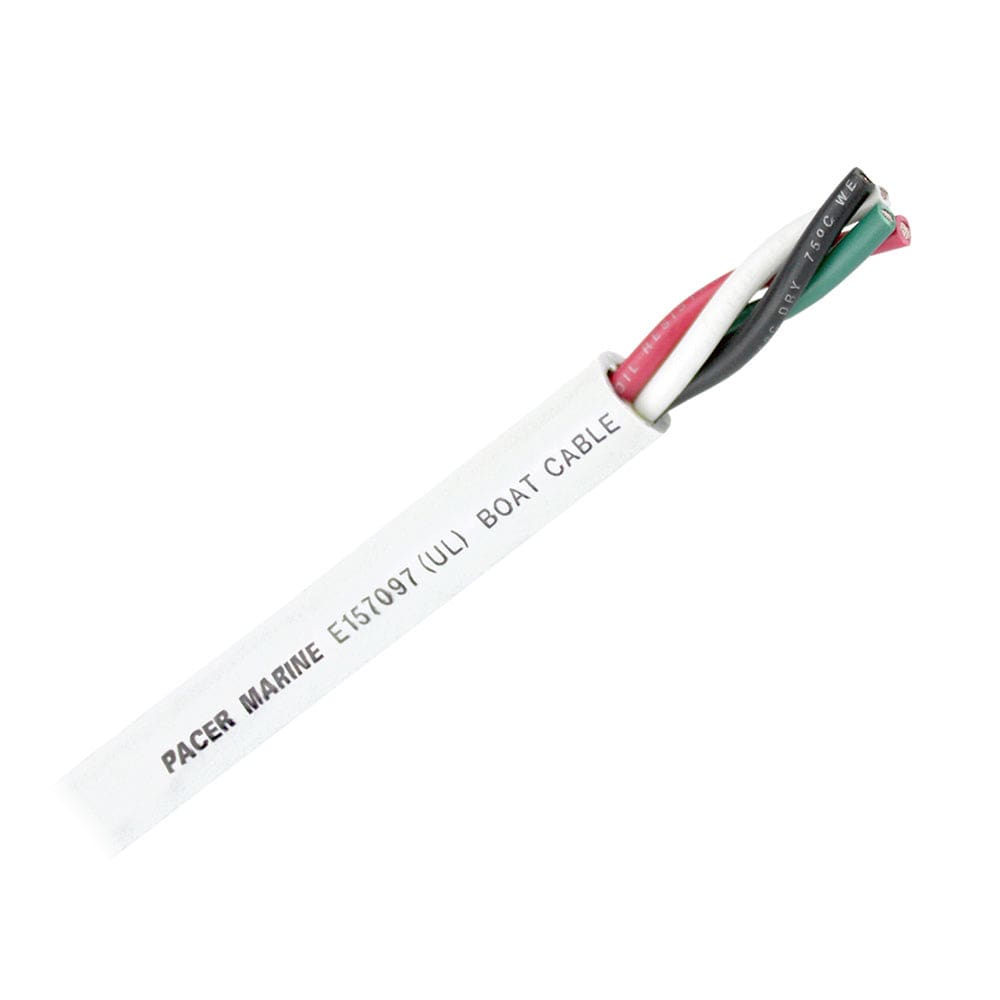 Pacer Round 4 Conductor Cable - 250’ - 10/ 4 AWG - Black Green Red & White - Electrical | Wire - Pacer Group