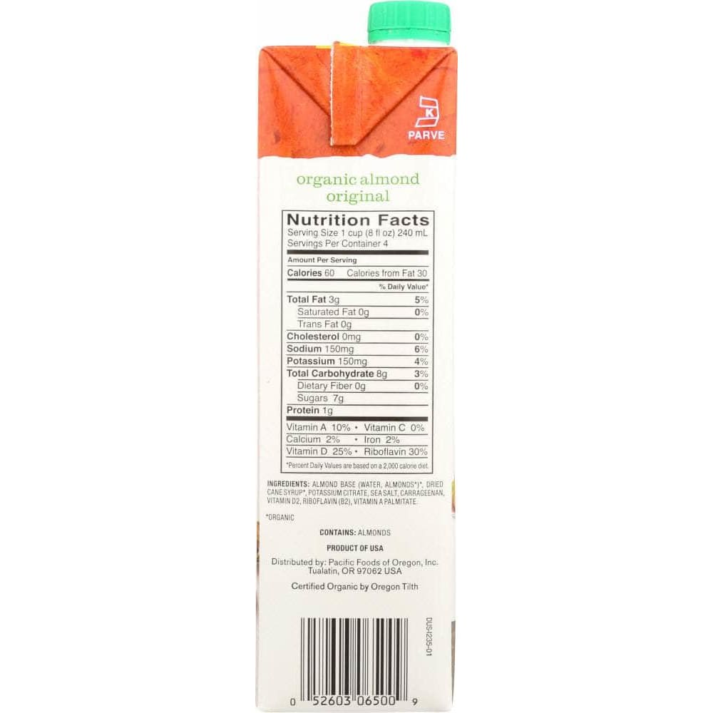 Pacific Foods Pacific Foods Organic Almond Non-Dairy Beverage Original, 32 oz