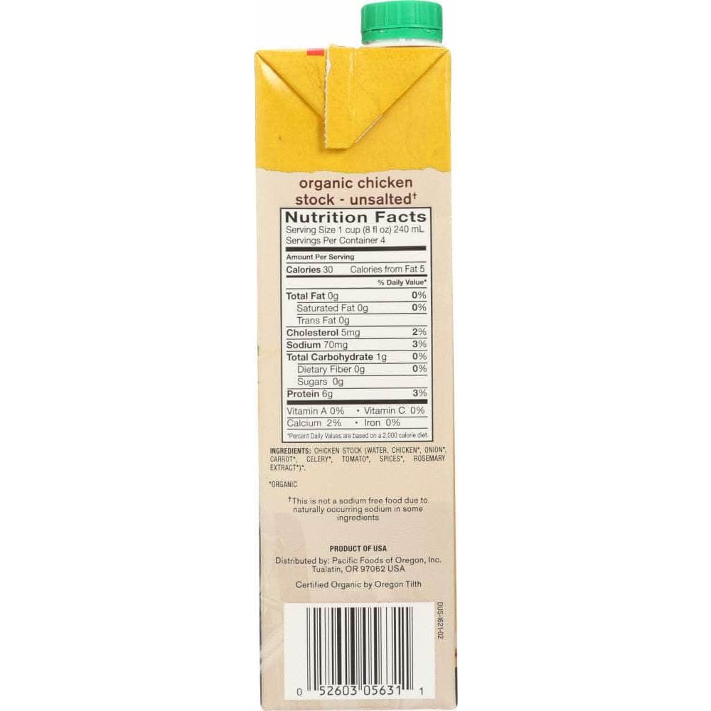 Pacific Foods Pacific Foods Organic Unsalted Chicken Stock, 32 oz