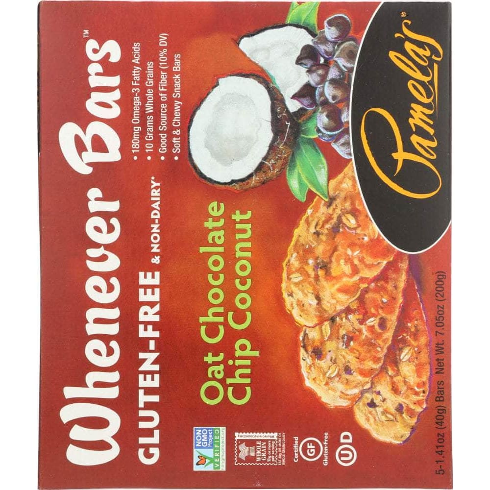 Pamelas Pamela's Whenever Bars Oat Chocolate Chip Coconut, 7.05 oz