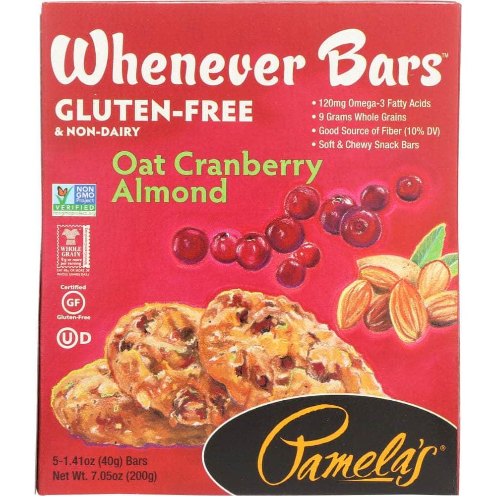 Pamelas Pamela's Whenever Bars Oat Cranberry Almond, 7.05 oz