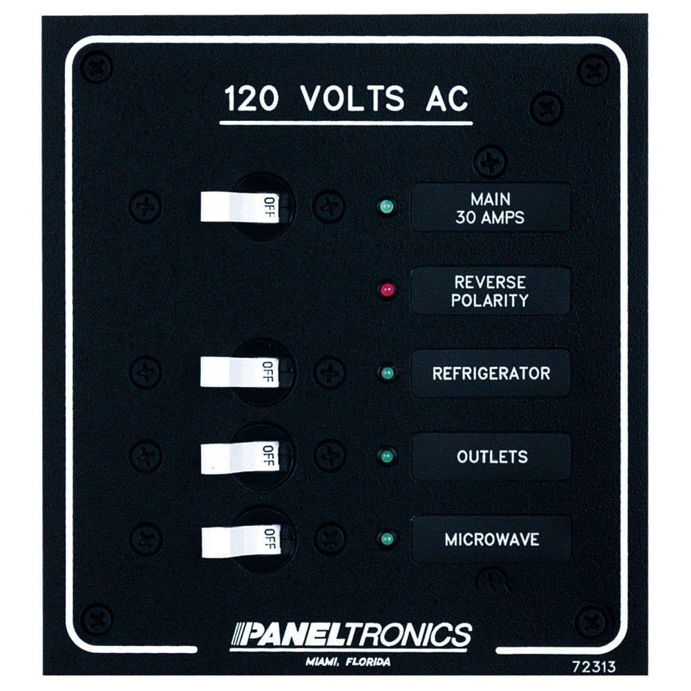 Paneltronics Standard AC 3 Position Breaker Panel & Main w/ LEDs - Electrical | Electrical Panels - Paneltronics