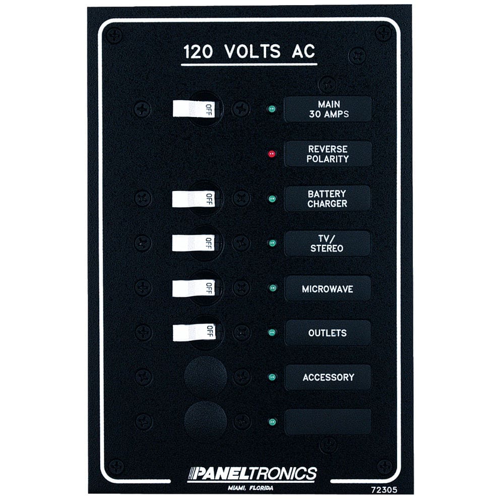 Paneltronics Standard AC 6 Position Breaker Panel & Main w/ LEDs - Electrical | Electrical Panels - Paneltronics