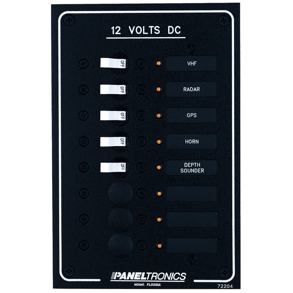 Paneltronics Standard DC 8 Position Breaker Panel w/ LEDs - Electrical | Electrical Panels - Paneltronics