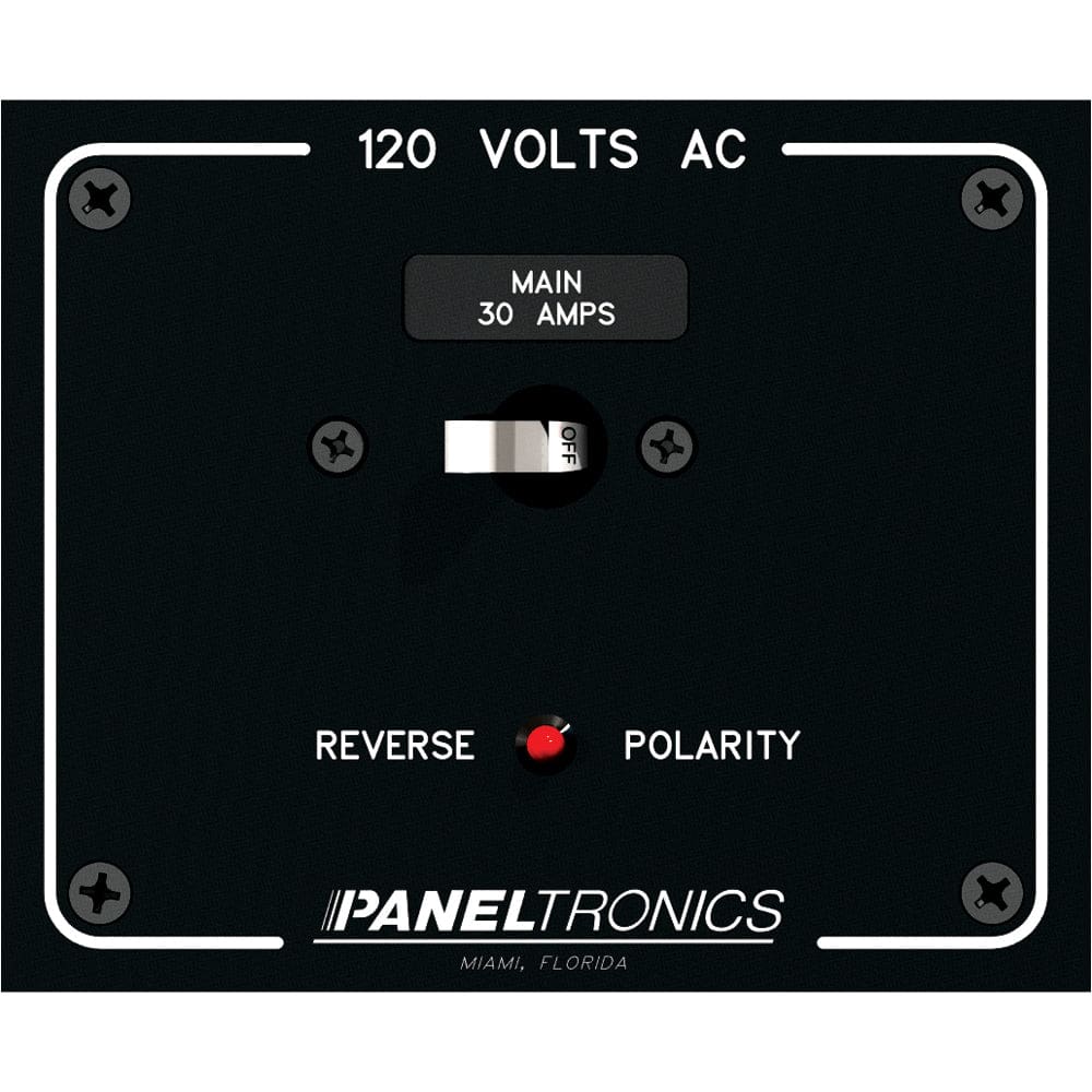 Paneltronics Standard Panel AC Main Double Pole w/ 30Amp CB & Reverse Polarity Indicator - Electrical | Electrical Panels - Paneltronics