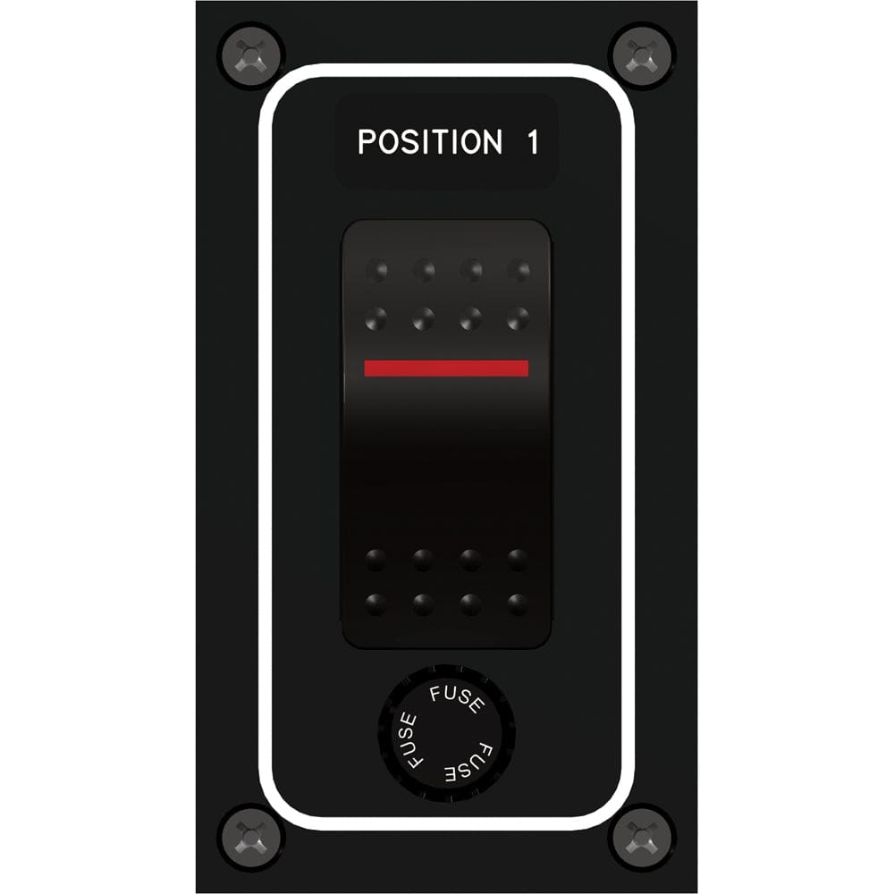 Paneltronics Waterproof Panel - DC 1-Position Illuminated Rocker Switch & Fuse - Electrical | Electrical Panels - Paneltronics