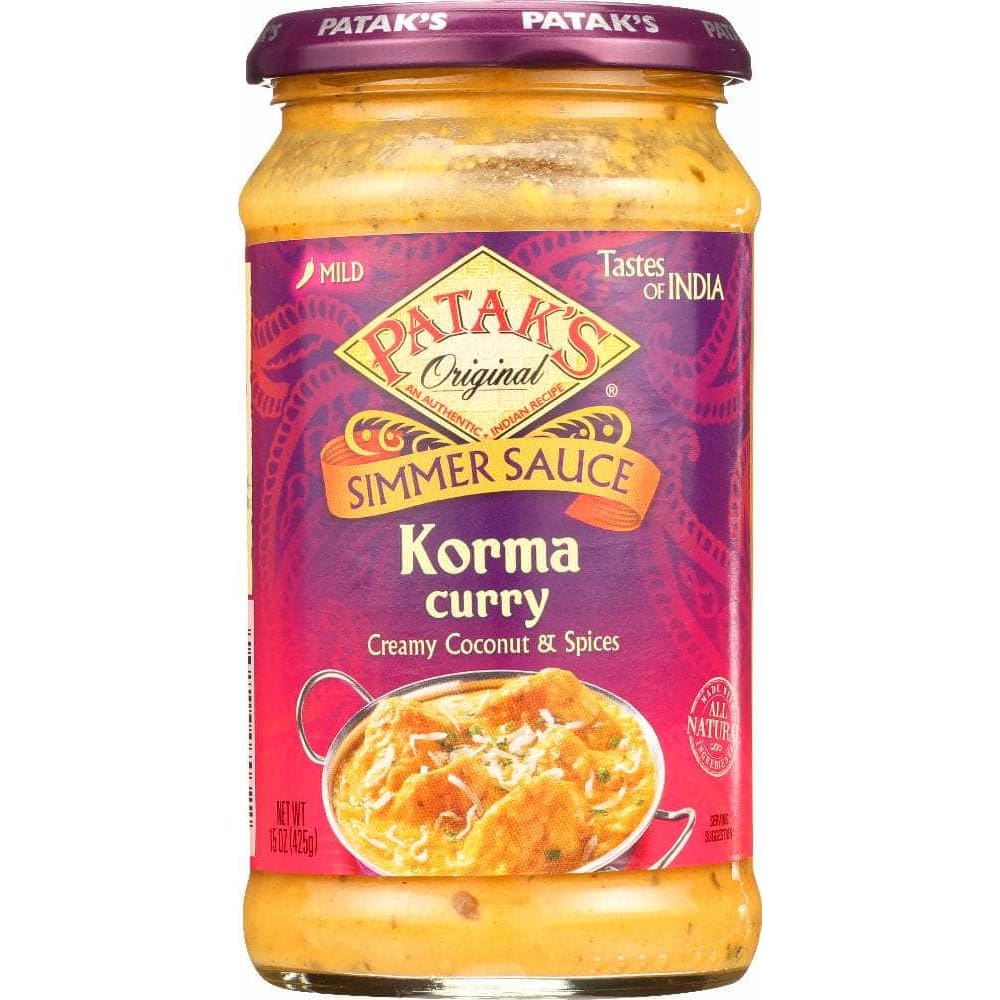 Pataks Patak's Cooking Sauce Rich Creamy Coconut Korma Curry, 15 Oz