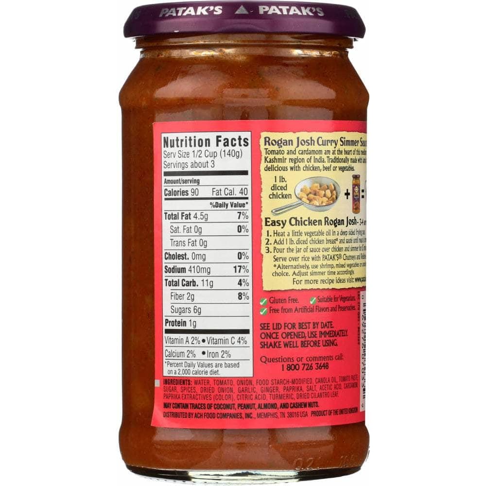 Pataks Pataks Cooking Sauce Rogan Josh, 15 oz