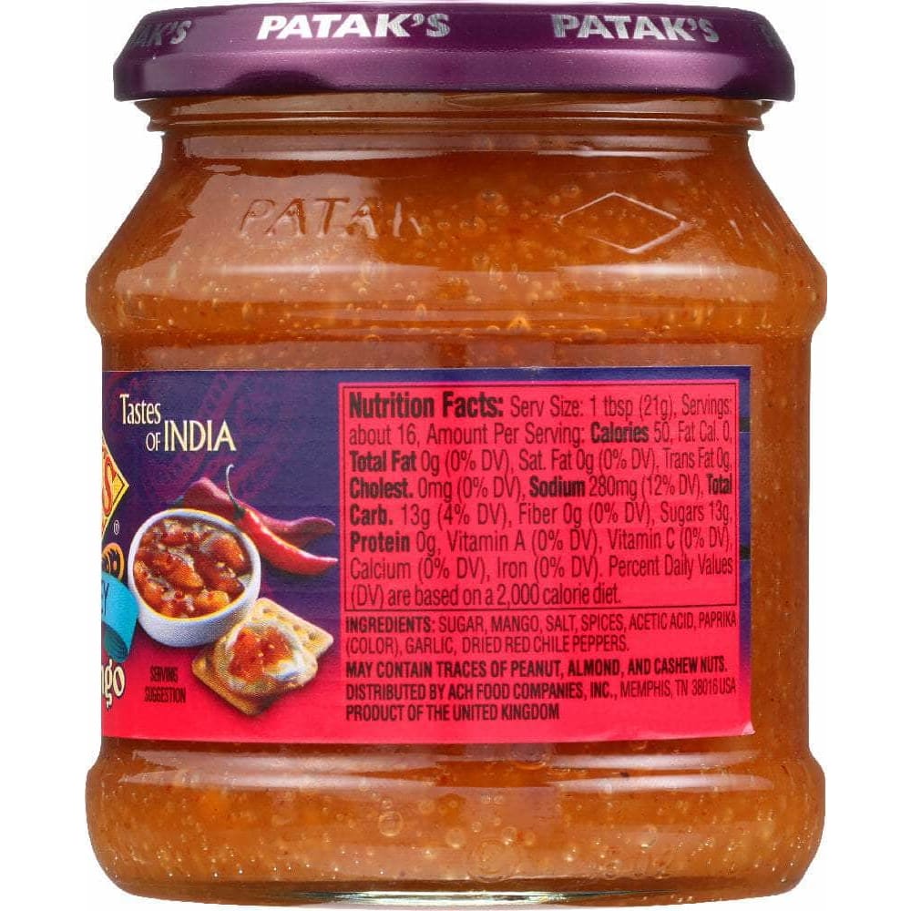 Pataks Patak's Hot Mango Chutney, 12 oz