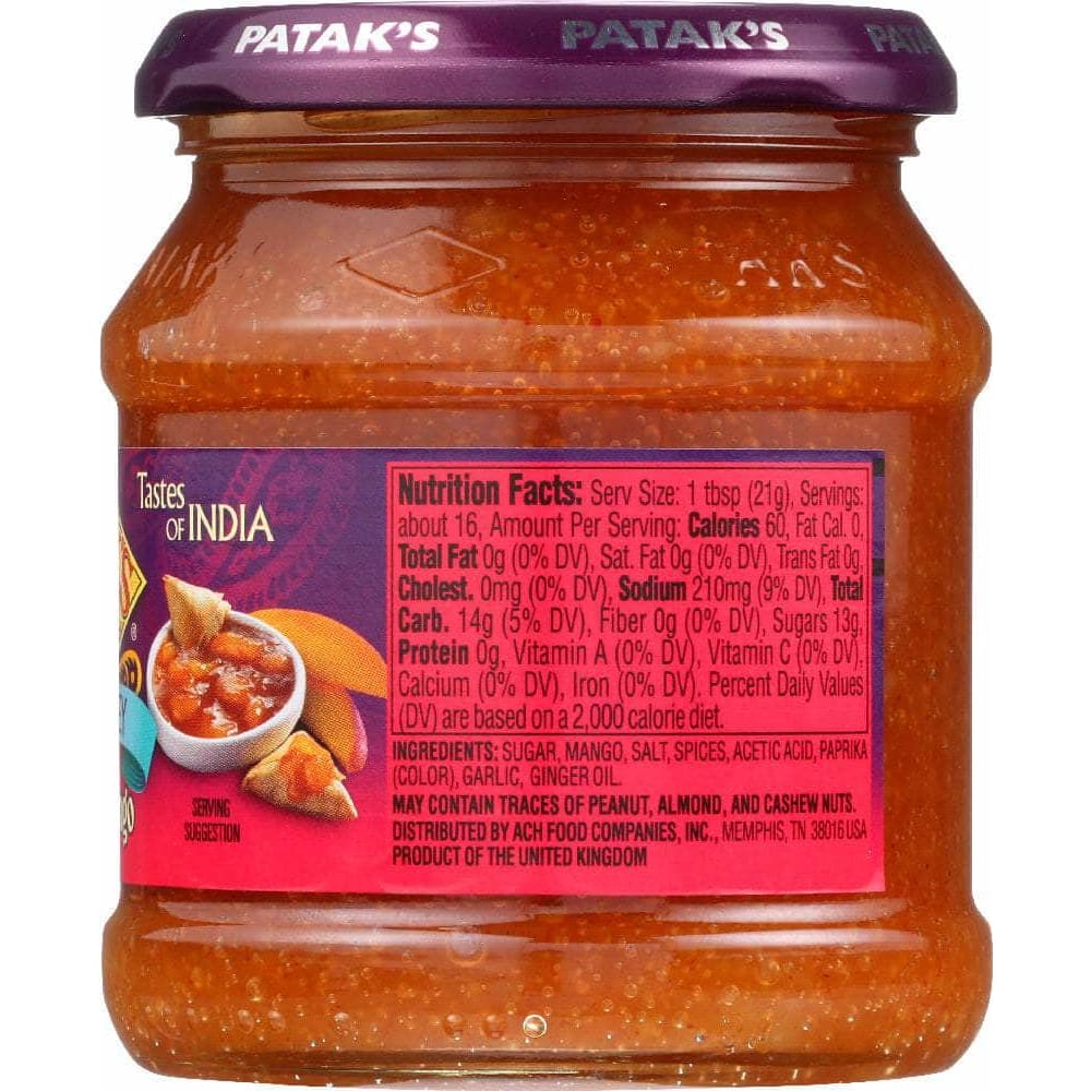 Pataks Patak's Original Sweet Mango Chutney Mild, 12 Oz