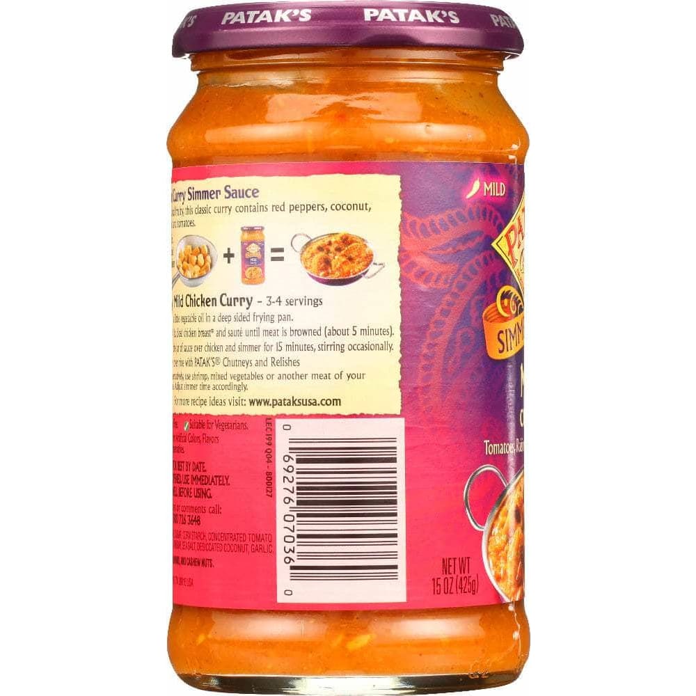 Pataks Pataks Sauce Curry Mild, 15 oz