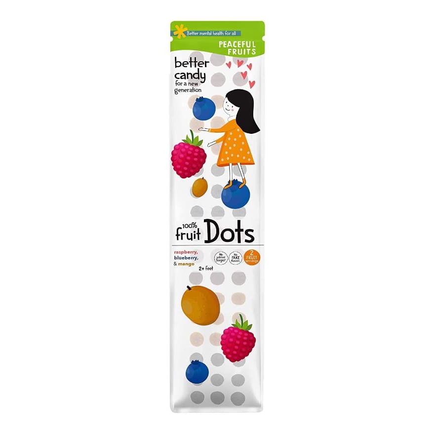 PEACEFUL FRUITS: Mango Raspberry Candy Dots 0.7 oz (Pack of 5) - Grocery > Chocolate Desserts and Sweets > Candy - PEACEFUL FRUITS