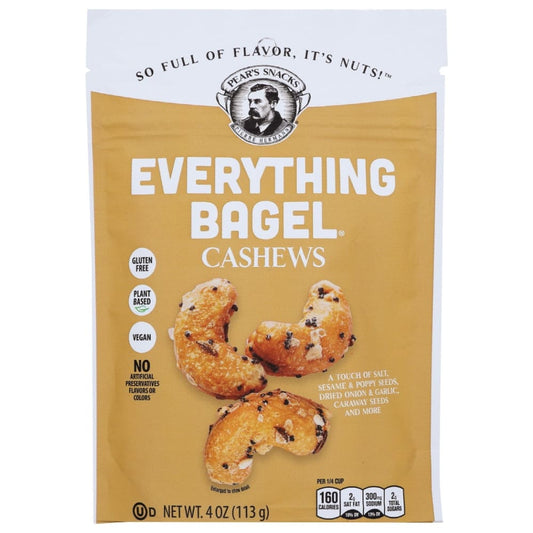 PEARS SNACKS: Cashews Everything Bagel 4 OZ (Pack of 5) - Grocery > Beverages > Coffee Tea & Hot Cocoa - PEARS SNACKS