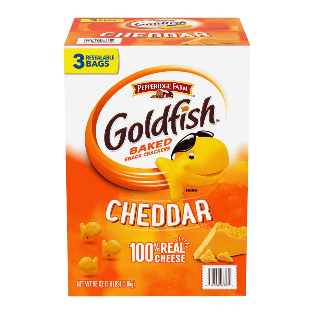 Pepperidge Farm Pepperidge Farm Goldfish Cheddar Crackers Resealable Bags 3 pk./19.2 oz. - Home/Grocery Household & Pet/Canned & Packaged