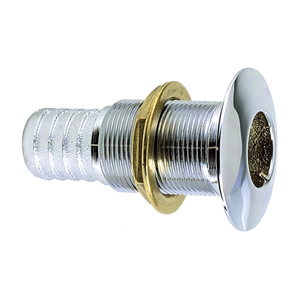 Perko 1 Thru-Hull Fitting f/ Hose Chrome Plated Bronze MADE IN THE USA - Marine Plumbing & Ventilation | Thru-Hull Fittings - Perko