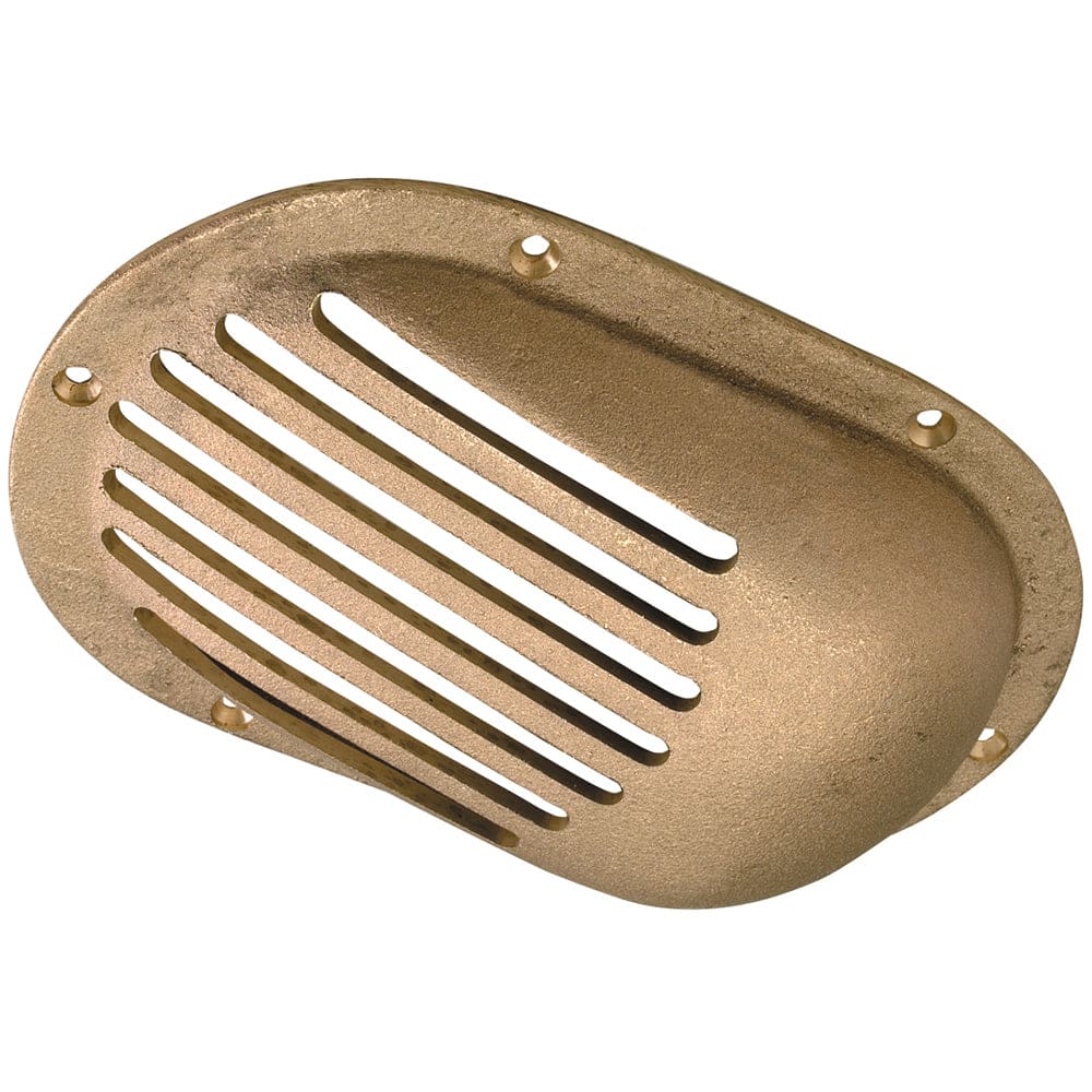 Perko 5 x 3-1/ 4 Scoop Strainer Bronze MADE IN THE USA - Marine Plumbing & Ventilation | Thru-Hull Fittings - Perko