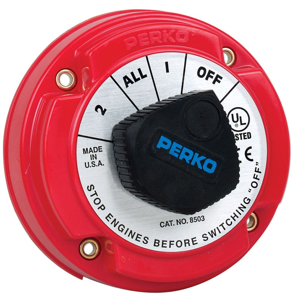 Perko 8503DP Medium Duty Battery Selector Switch w/ Alternator Field Disconnect w/ o Key Lock - Electrical | Battery Management - Perko