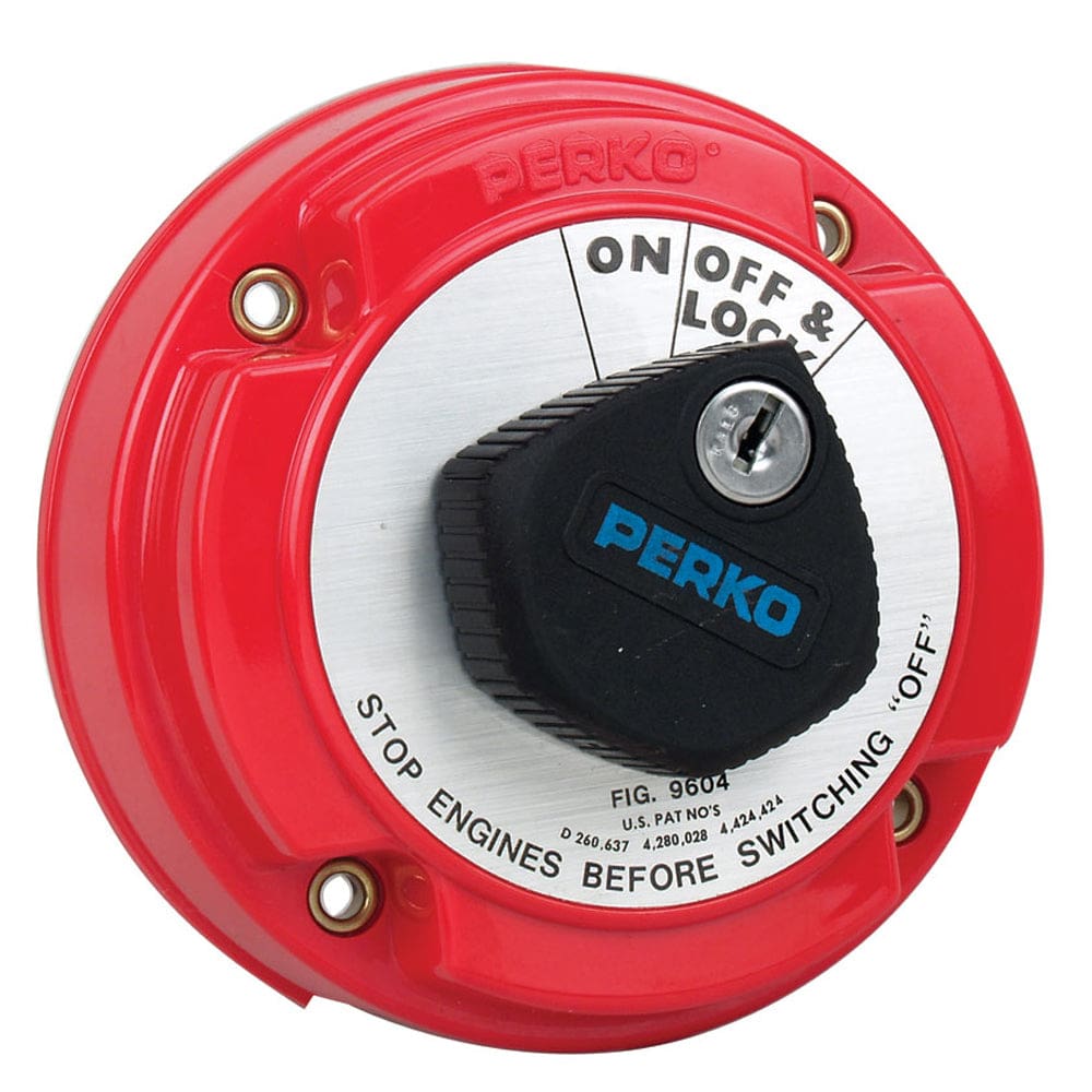 Perko Medium Duty Main Battery Disconnect Switch w/ Alternator Field Disconnect & Key Lock - Electrical | Battery Management - Perko