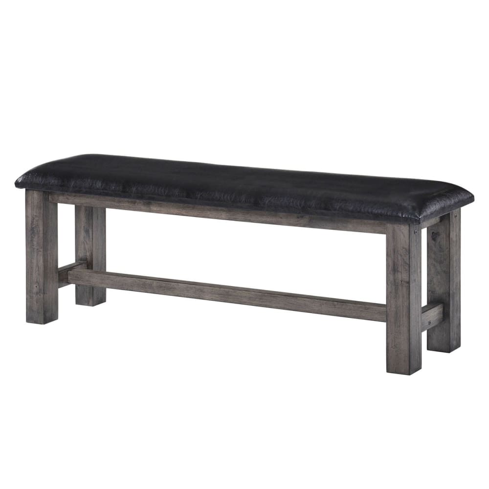 Picket House Furnishings Grayson Bench with Padded Seat - Black - Picket House Furnishings