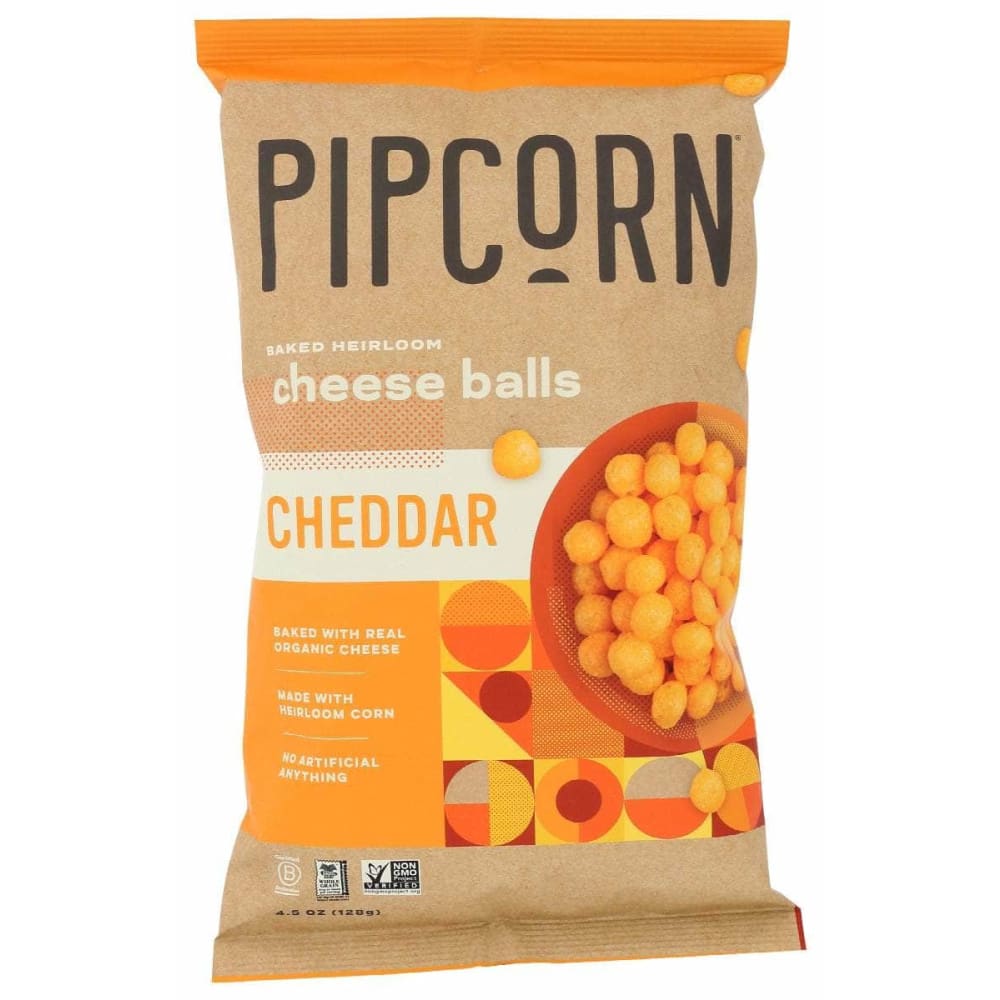 PIPCORN PIPCORN Cheese Balls Cheddar, 4.5 oz