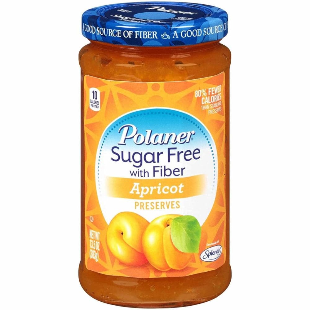 POLANER Grocery > Pantry > Jams & Jellies POLANER: Sugar Free Apricot Preserves with Fiber, 13.5 oz