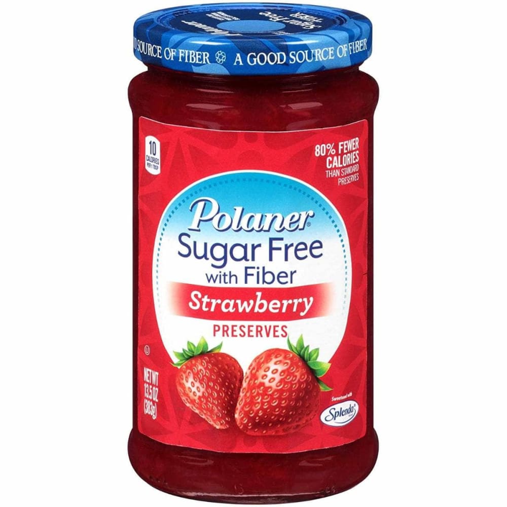 POLANER Grocery > Pantry > Jams & Jellies POLANER: Sugar Free Strawberry Preserves with Fiber, 13.5 oz