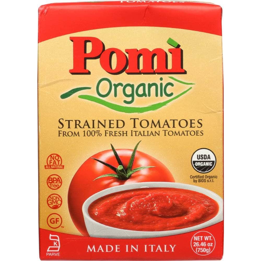 Pomi Pomi Tomatoes Strained Organic, 26.46 oz