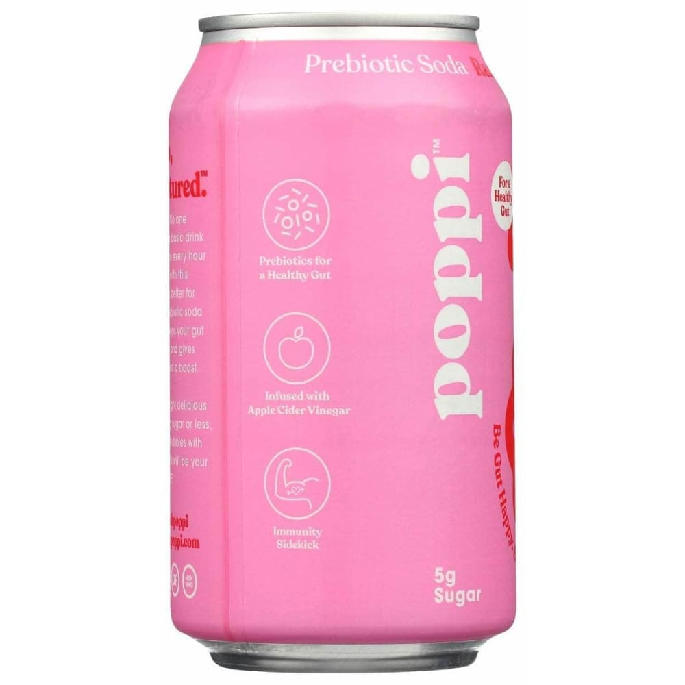 POPPI Poppi Drink Prebiotic Raspberry, 12 Fo