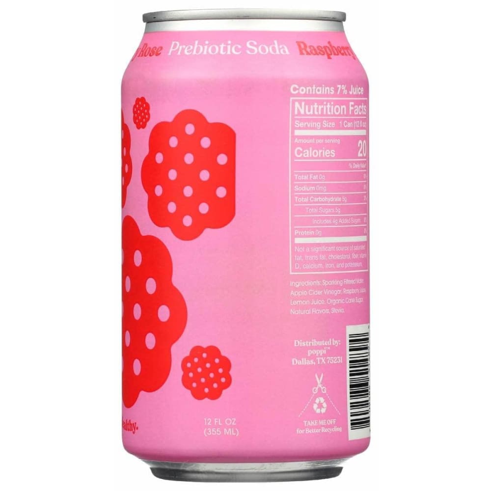 POPPI Poppi Drink Prebiotic Raspberry, 12 Fo