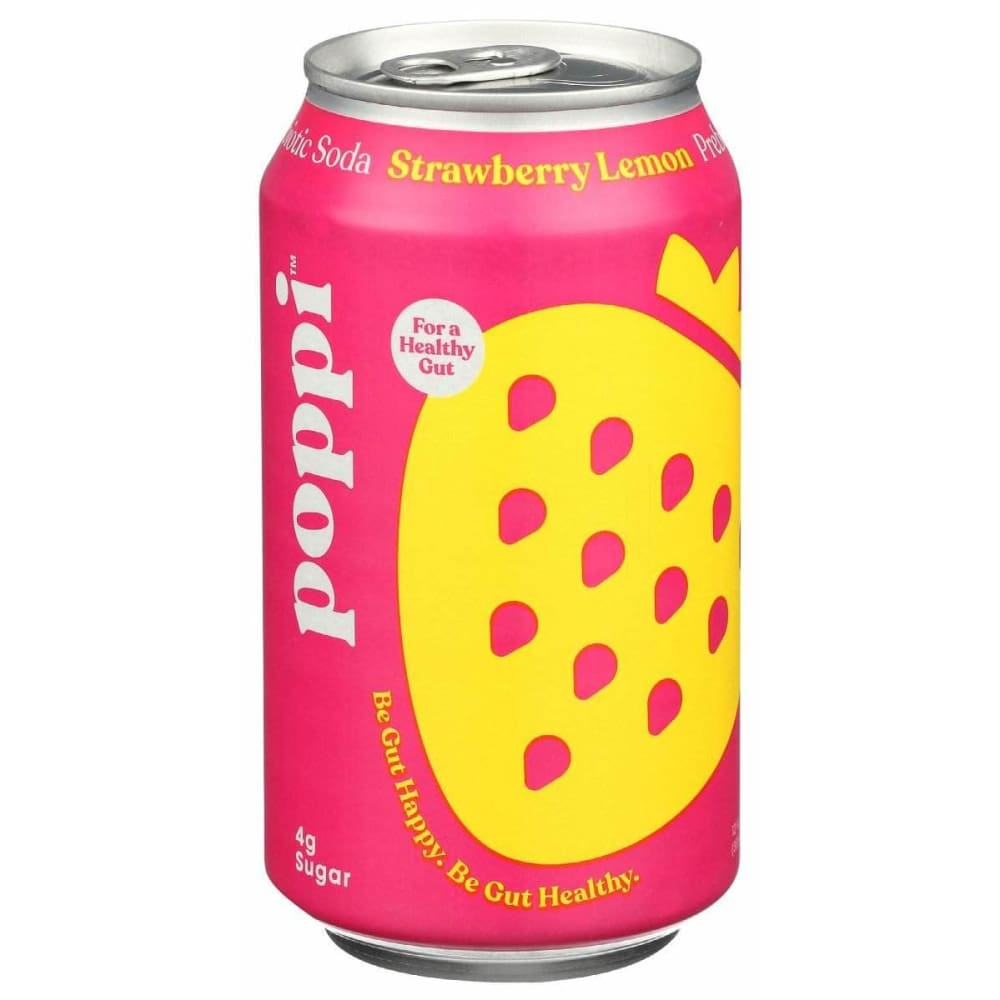 POPPI Poppi Drink Probiotic Strawberry Lemonade, 12 Fo