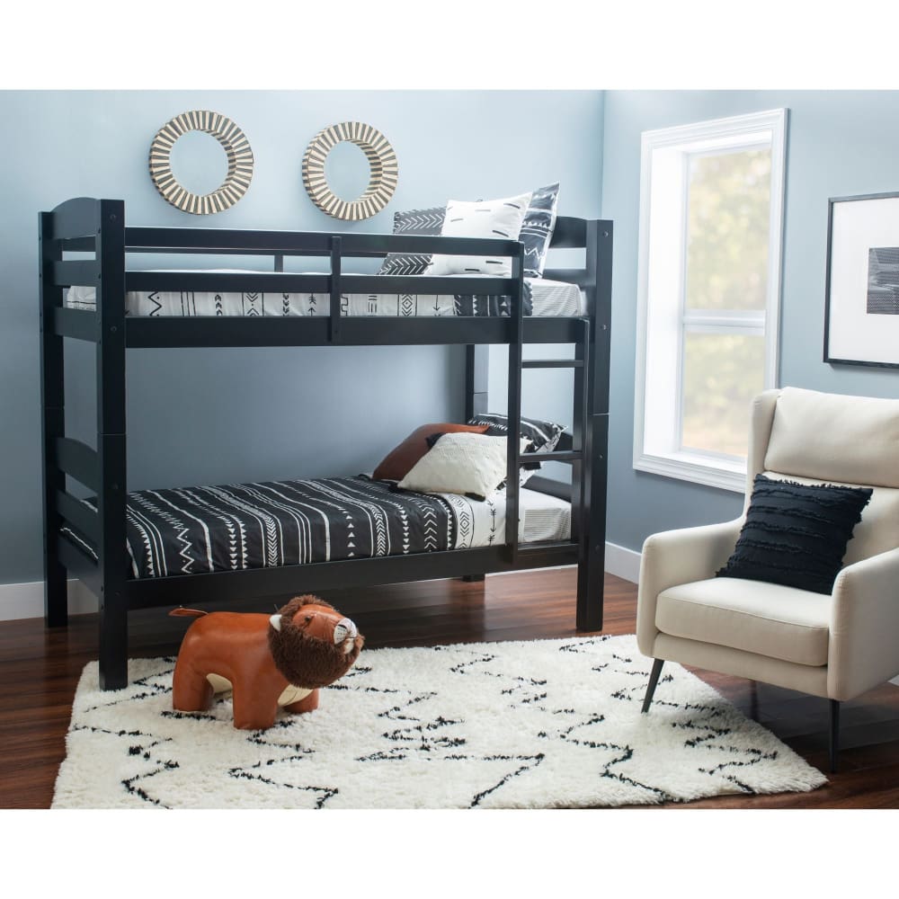 Powell Levi Twin-Size Bunk Bed - Black - Powell