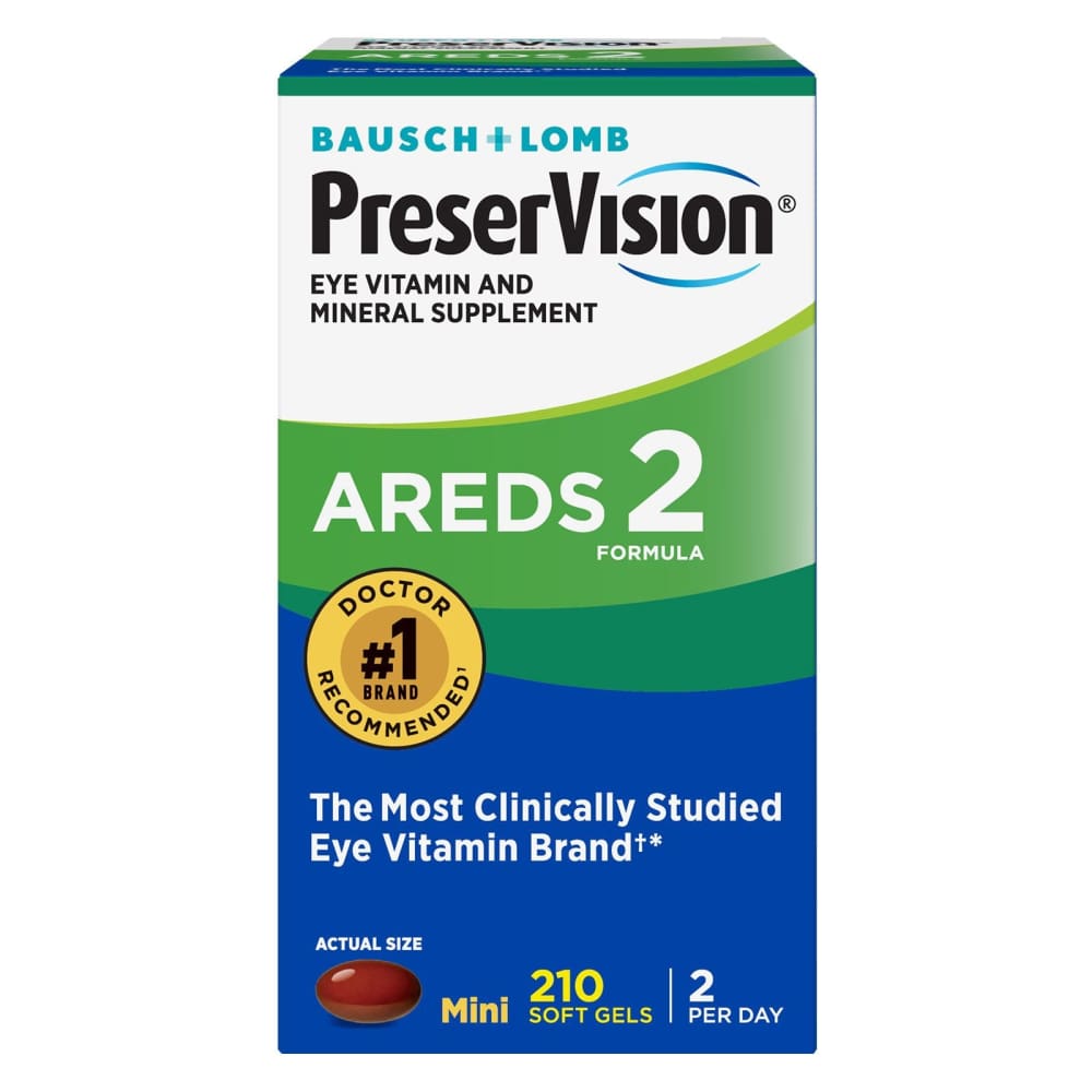 PreserVision Eye Vitamin and Mineral Supplement AREDS 2 Formula Softgels 210 ct. - Bausch & Lomb