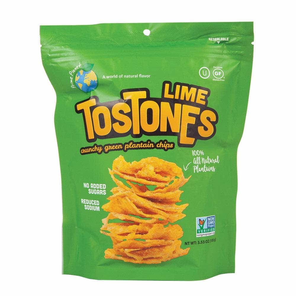 PRIME PLANET Grocery > Snacks > Chips PRIME PLANET Lime Tostones Crunchy Green Plantain Chips, 3.53 oz