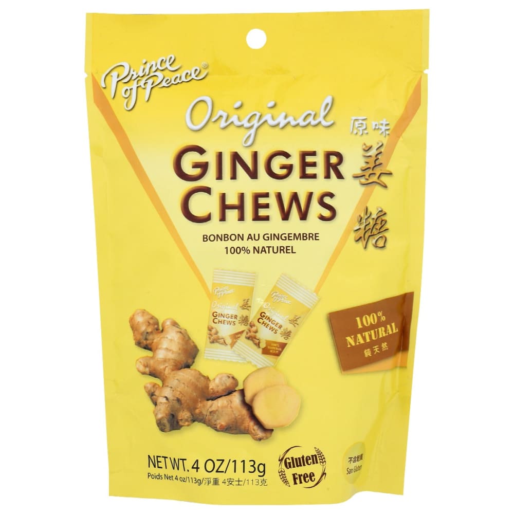 PRINCE OF PEACE: Original Ginger Chews 4 oz (Pack of 5) - Candy - PRINCE OF PEACE