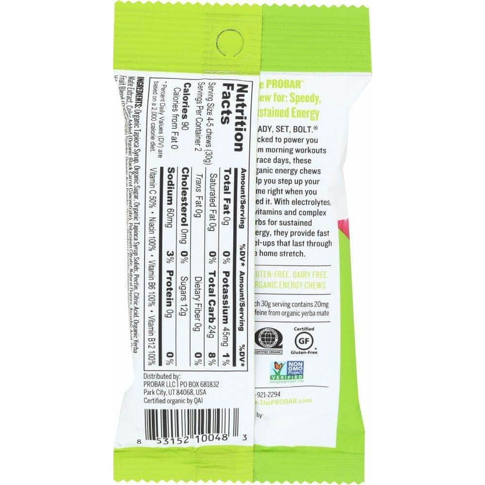 Probar Probar ENERGY CHEW RASPBRRY ORG (2.100 OZ)