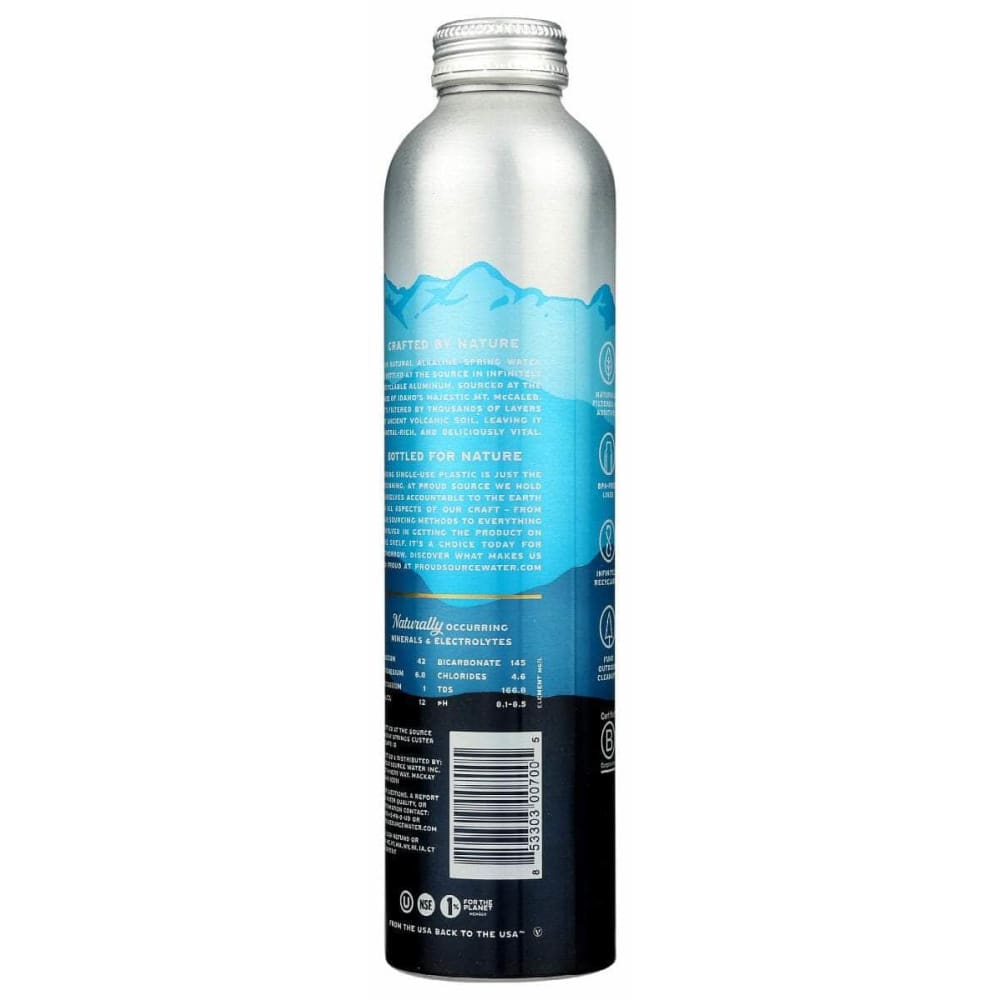 PROUD SOURCE Grocery > Beverages > Water PROUD SOURCE Rocky Mountain Alkaline Spring Water, 25.3 fo