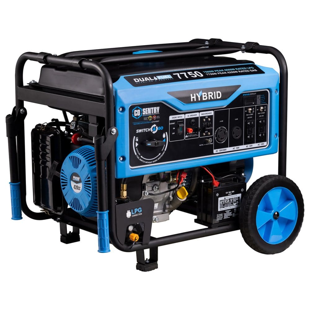 Pulsar Dual-Fuel 7750W Generator Rated 6250W with CO Alert - Pulsar - Pulsar