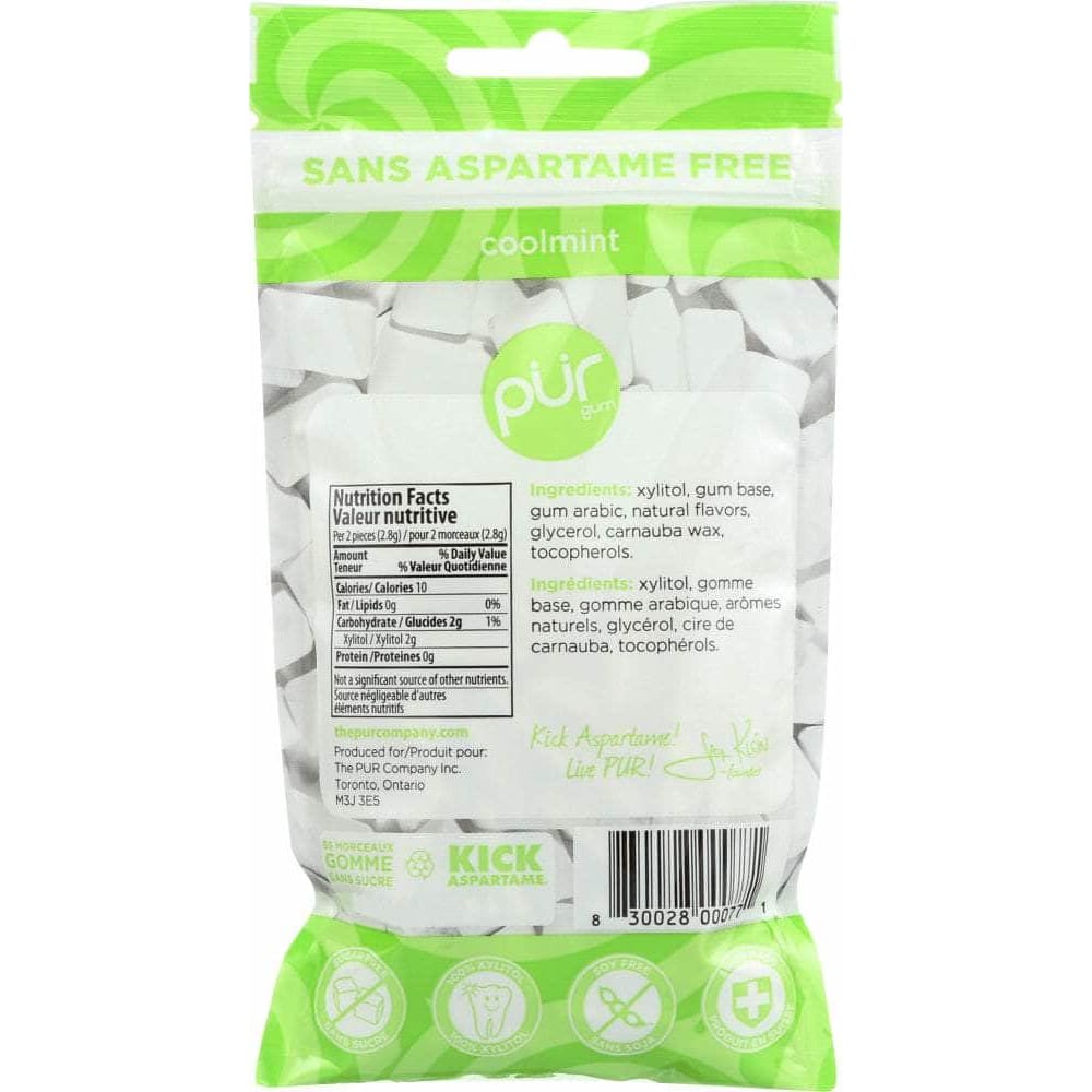 Pur Gum Pur Sugar-Free Cool Mint Chewing Gum, 2.72 oz