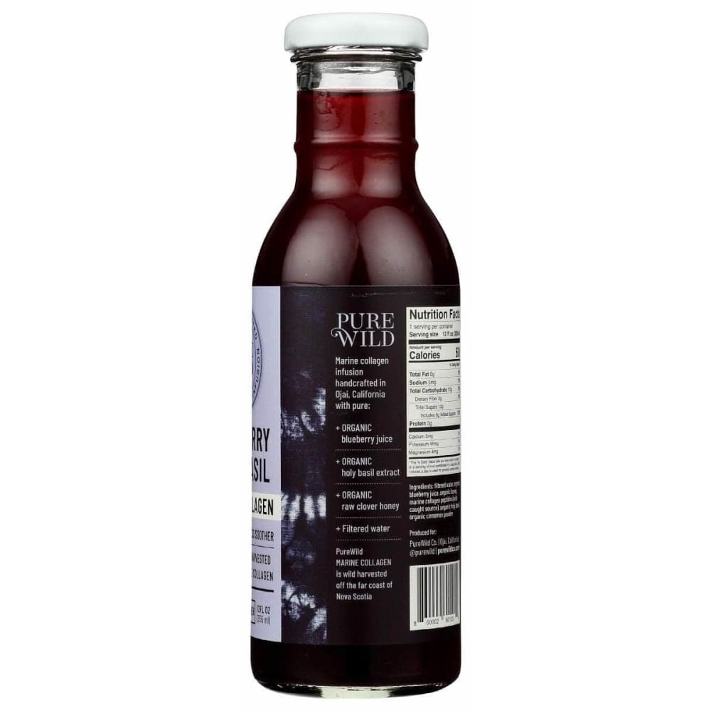 PUREWILD CO Grocery > Beverages > Beverages PUREWILD CO: Blueberry Holy Basil, 12 fo