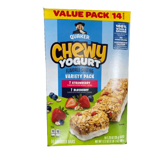 Quaker Quaker Chewy Yogurt Granola Bars, Variety Pack, 14 Pack, 17.2 oz