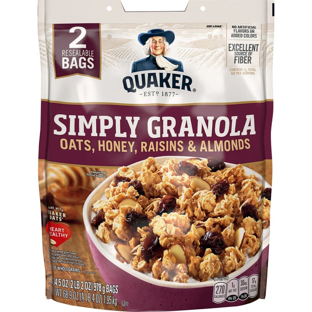 Quaker Simply Granola (34.5oz. 2 pk.) - Cereal & Breakfast Foods - Quaker Simply